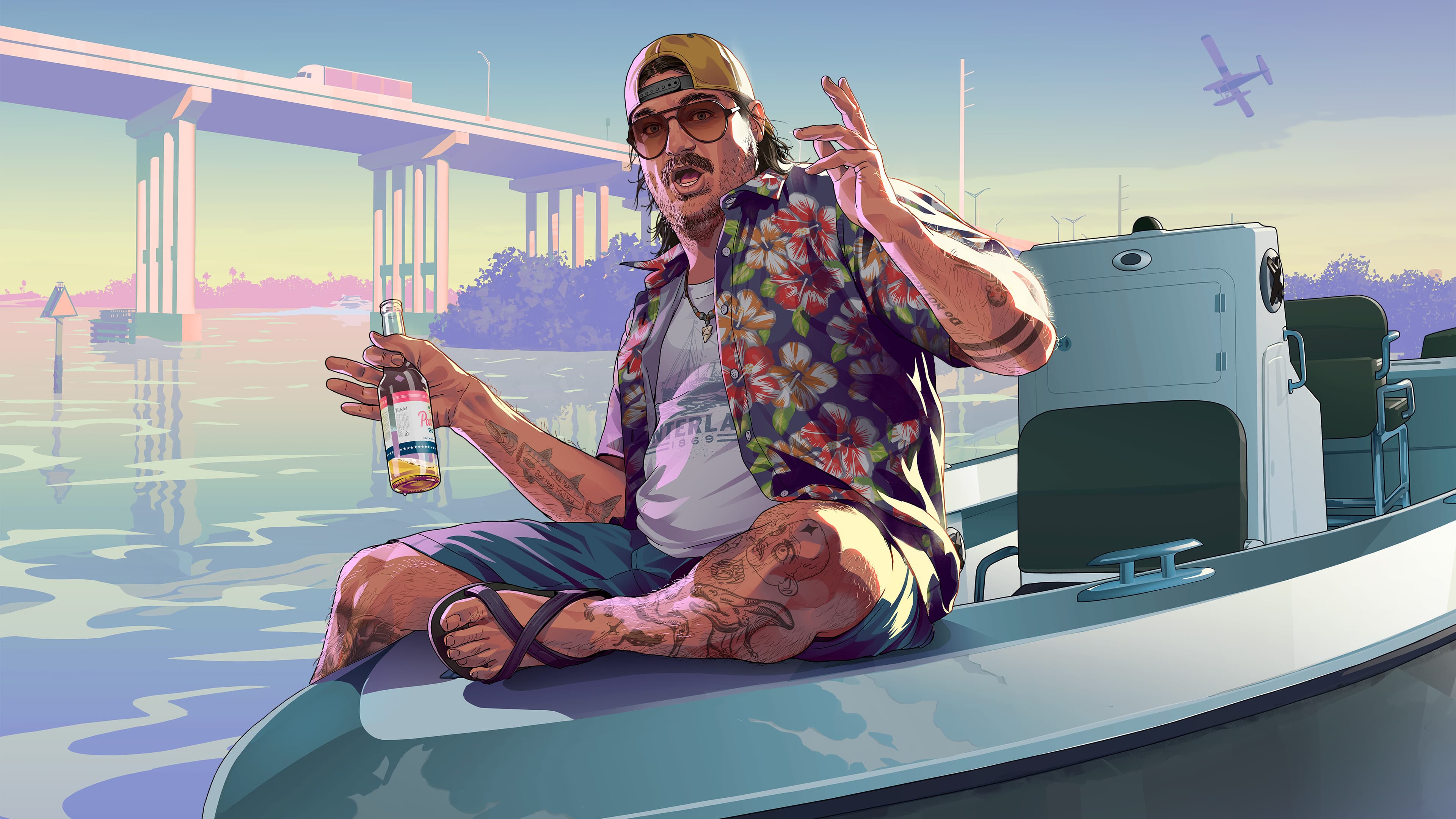 Cal Hampton, personagem de GTA 6, arte oficial