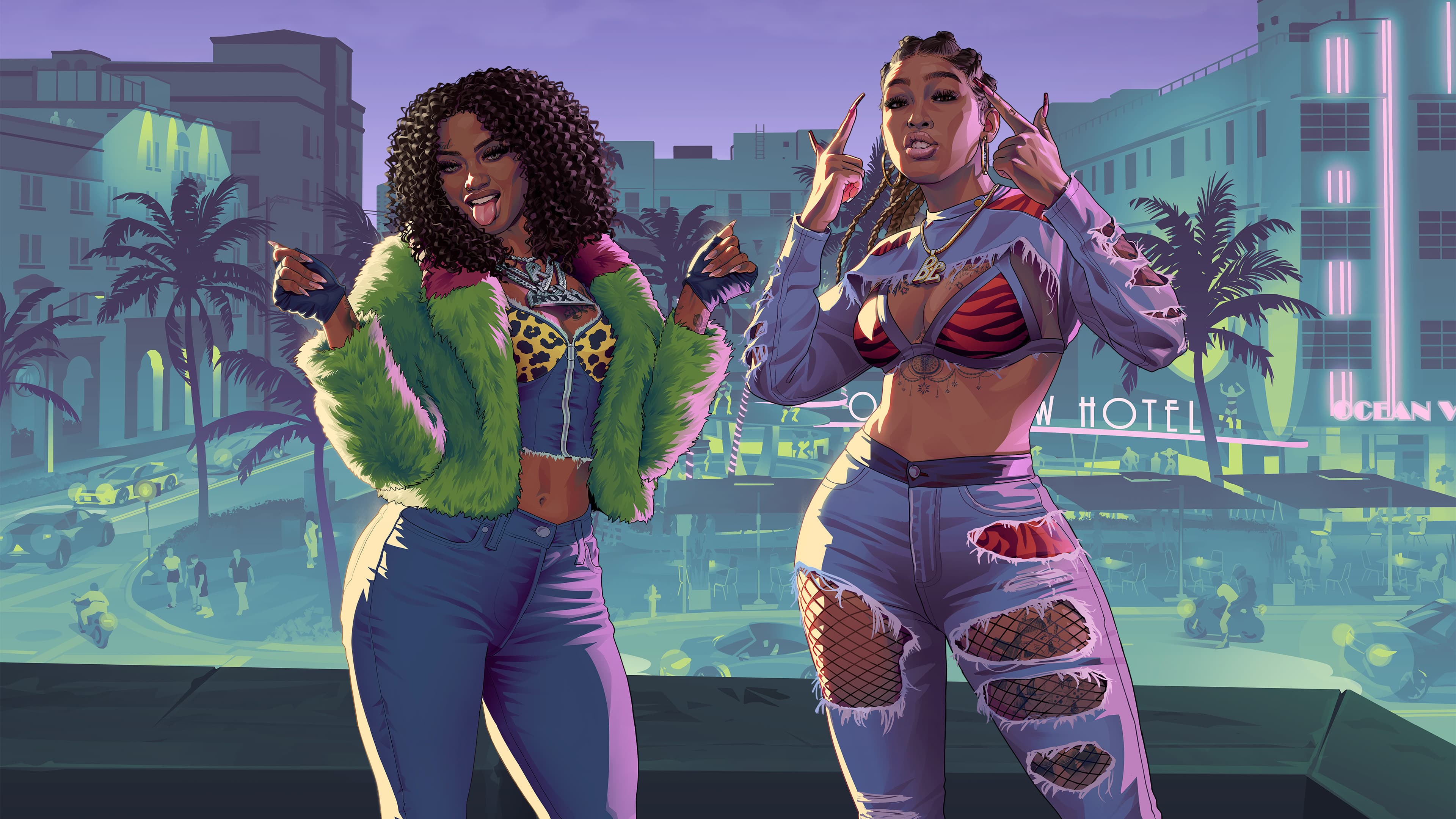 Real Dimez, dupla de rap de GTA 6, arte oficial